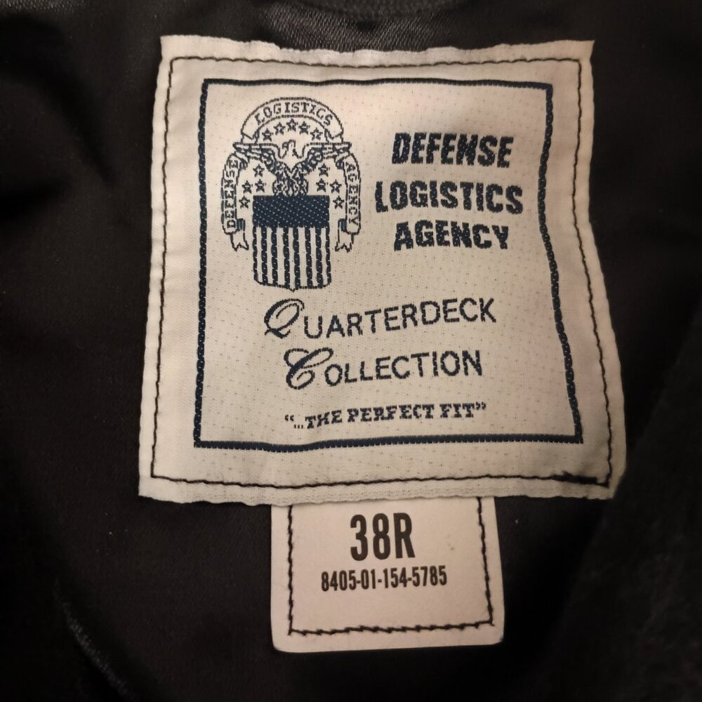 Peacoat Black Wool Double Breasted DLA Quarterdeck Enlisted  Men’s Size 38R EUC - Picture 9 of 16